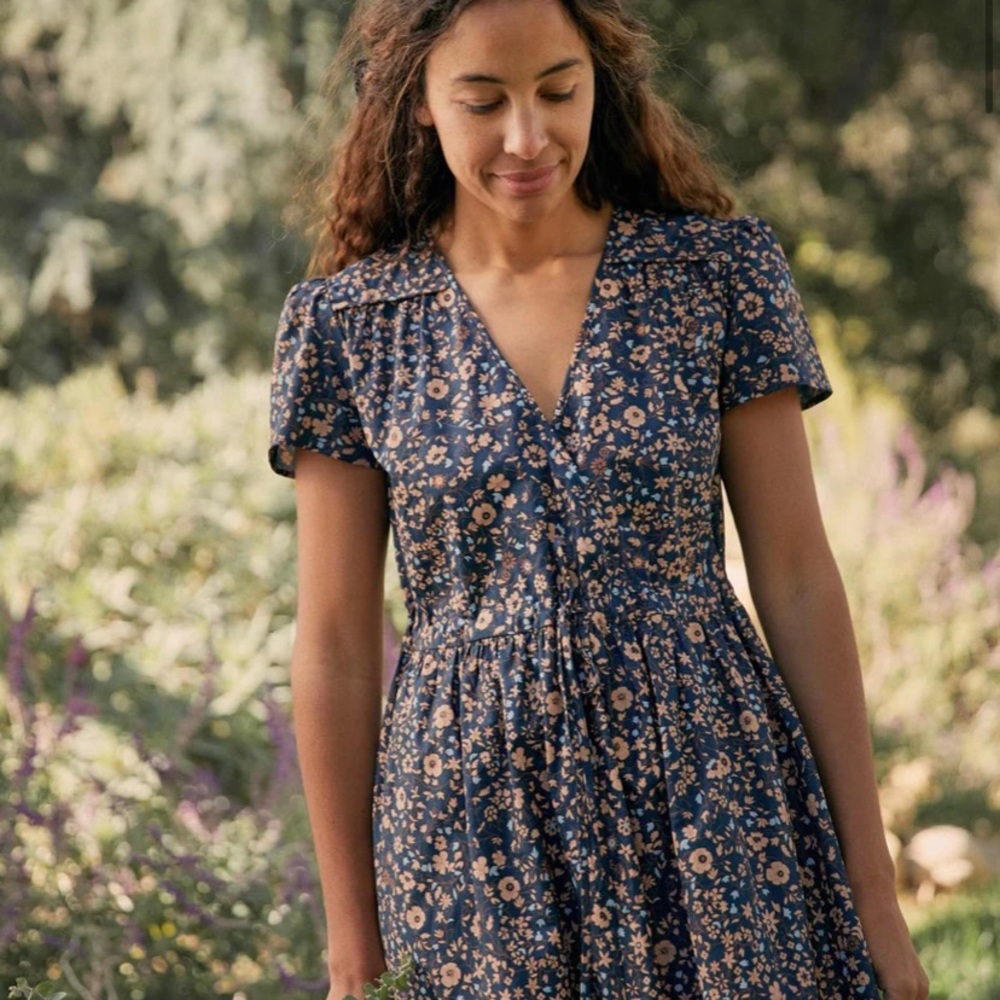 Christy Dawn dress navy anemone vine